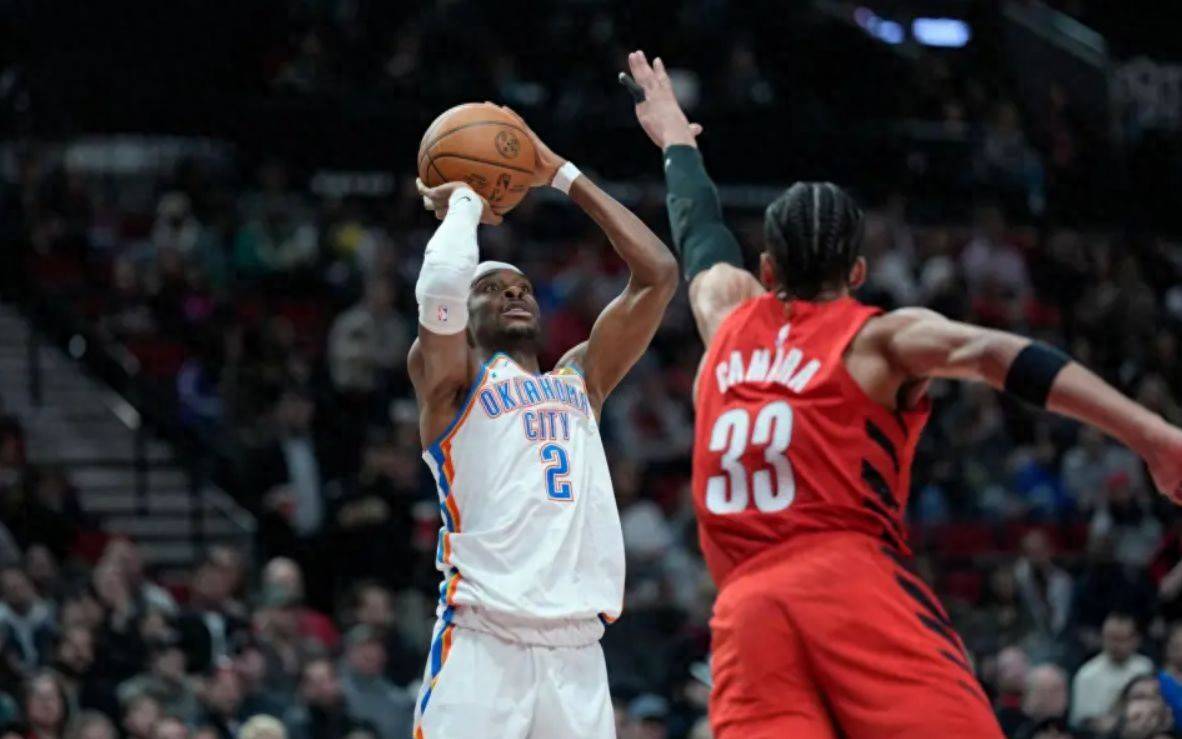 NBA季后赛开拓者再胜雷霆，继续领先系列赛
